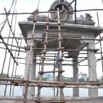 Renovation of mandapa at Sri Kapali Temple tank on