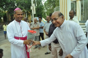 Archbishop Rev George Antonysamy at Our Lady of Visitation Church. St.Mary’s Road, on 26-5-13 