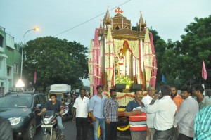 stthomas car procession at santhome high road,on 6-7-13 