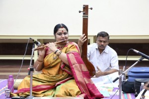 Flute concert-Mala Chandrasekhar At Sringeri Jagathguru Pravasana Mandiram R A Puram.  on 2-1-2014
