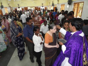 Ash day at St.Mary's Church