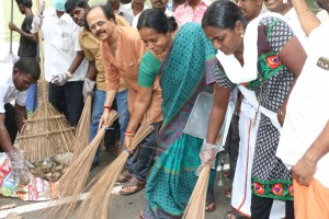 BJP MEMBERS CLEANING 