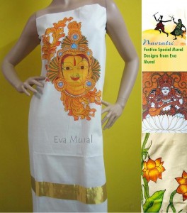 Handpainted Mural work on Kurthi by Eva Mural