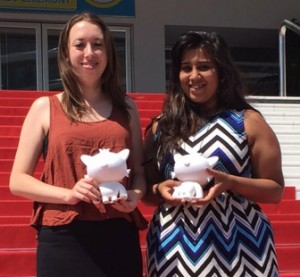 Divya Seshadri (right) with the Future Lions 2015 trophy