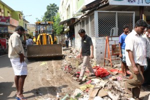 Corporation removing shops at South Mada Street