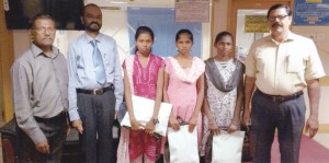 State Bank of India - girls honoured