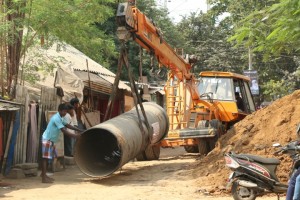 R. A. Puram metro water work