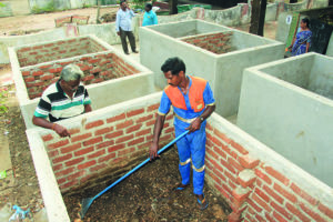 Burial ground composting