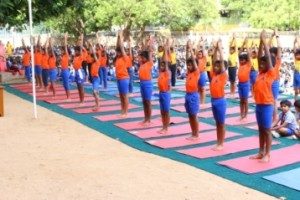 Yoga day chettinad vidyashram