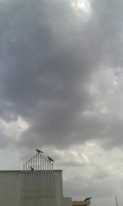 grey clouds