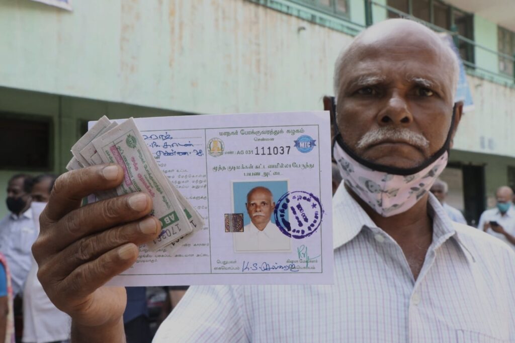 MYLAPORE TIMES MTC restarts issue of free tickets for seniors. At